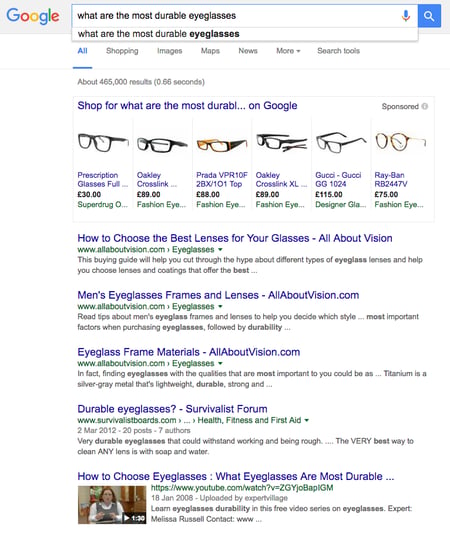 screen shot of example seo keywords screen shot of example seo keywords